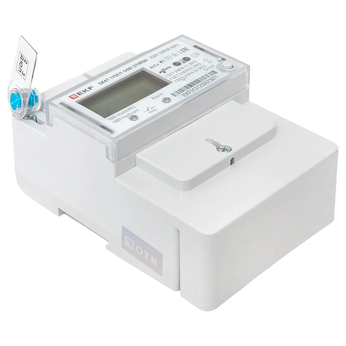 Счетчик электрической энергии однофазный многотарифный SKAT 115E/1-5(60) STIROD (встроенное реле) EKF 2т МСК+0