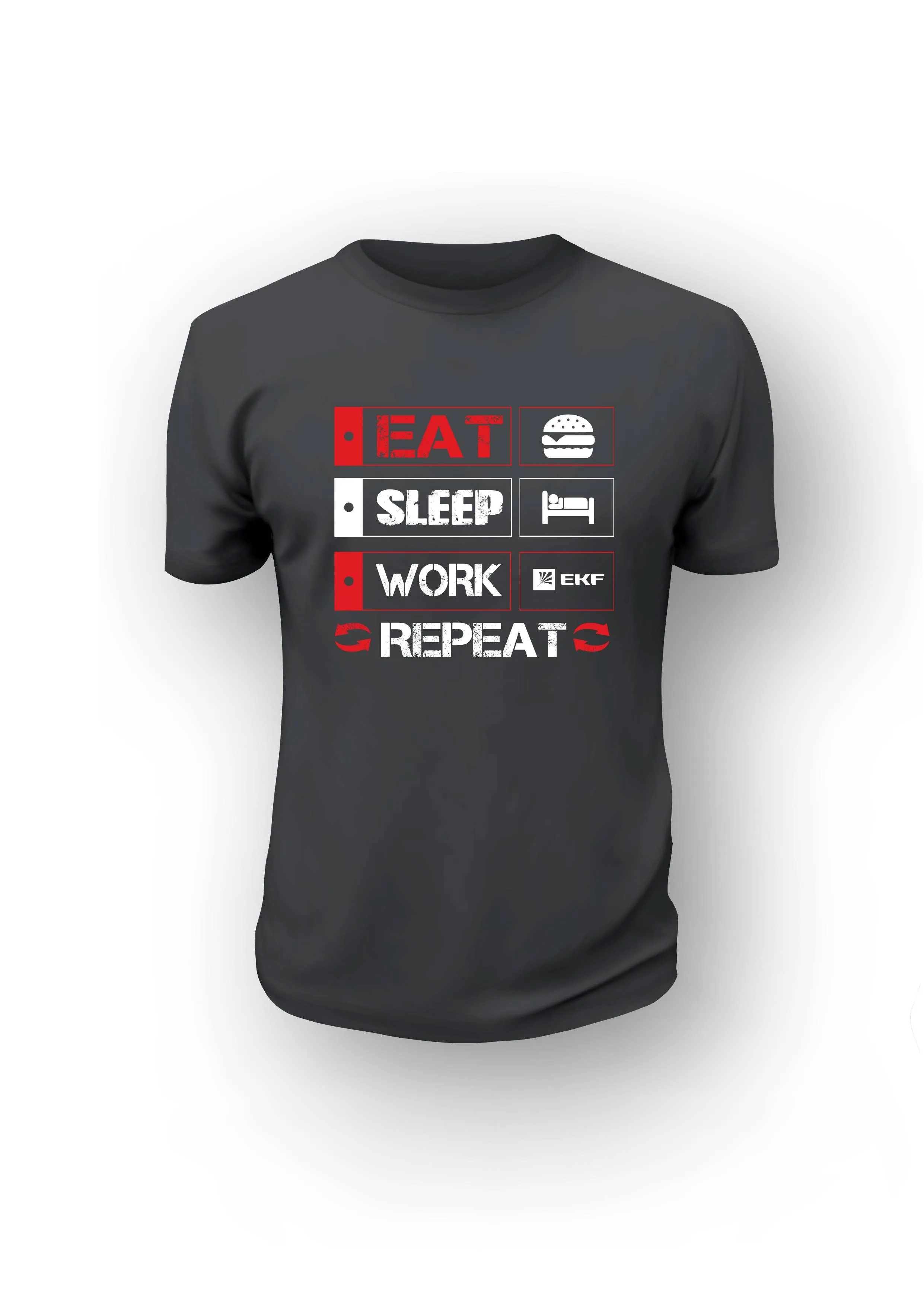 Футболка черная EAT, SLEEP, WORK L Футболка черная EAT, SLEEP, WORK L