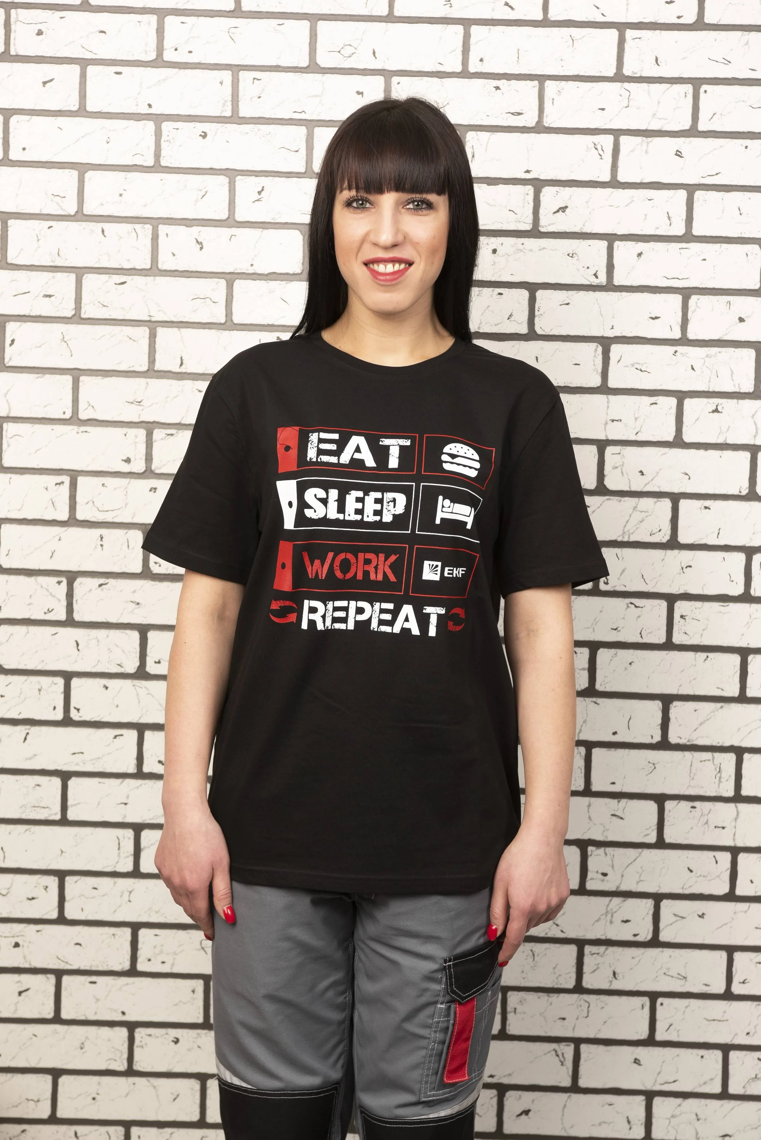 Футболка черная EAT, SLEEP, WORK M Футболка черная EAT, SLEEP, WORK M