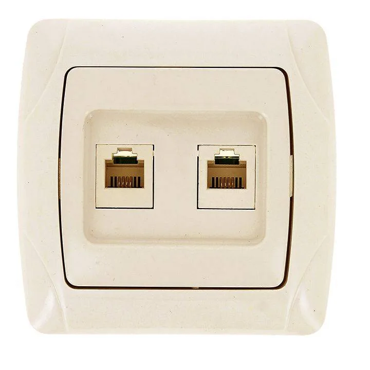 Розетка RJ-45+Phone беж. Мадрид EKF PROxima Розетка RJ-45+Phone беж. Мадрид EKF PROxima