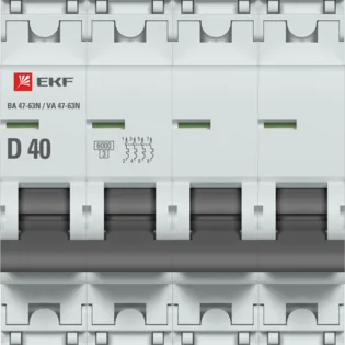 Автоматический выключатель 4P 40А (D) 6кА ВА 47-63N EKF PROxima Автоматический выключатель 4P 40А (D) 6кА ВА 47-63N EKF PROxima