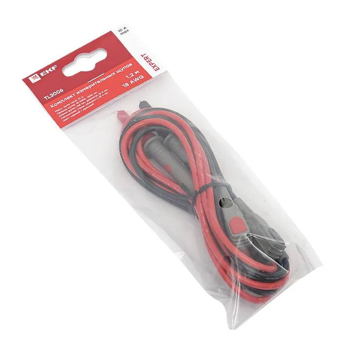 Комплект измерительных щупов TL3006 (1.2м)(18AWG) EKF Expert Комплект измерительных щупов TL3006 (1.2м)(18AWG) EKF Expert