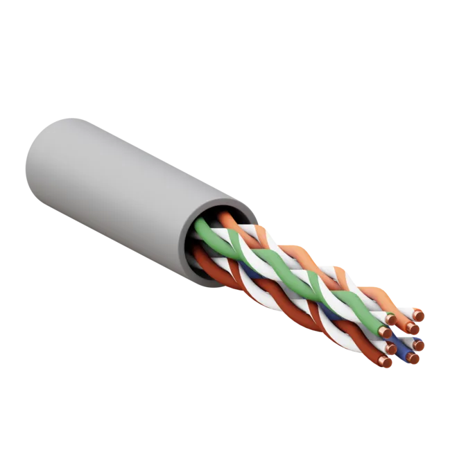 Кабель витая пара TERACOM Cat.5E U/UTP 4 пары solid оболочка PVC цвет серый (упак. 305м) Кабель витая пара TERACOM Cat.5E U/UTP 4 пары solid оболочка PVC цвет серый (упак. 305м)