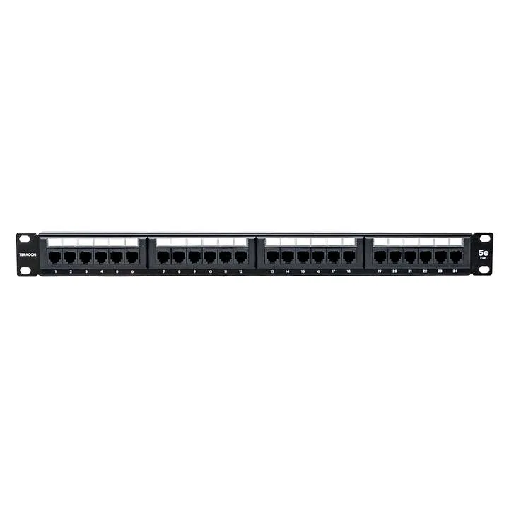 Патч-панель TERACOM 19'' Cat.5E 1U неэкранированная UTP 24 порта RJ-45 110 IDC с органайзером Патч-панель TERACOM 19'' Cat.5E 1U неэкранированная UTP 24 порта RJ-45 110 IDC с органайзером