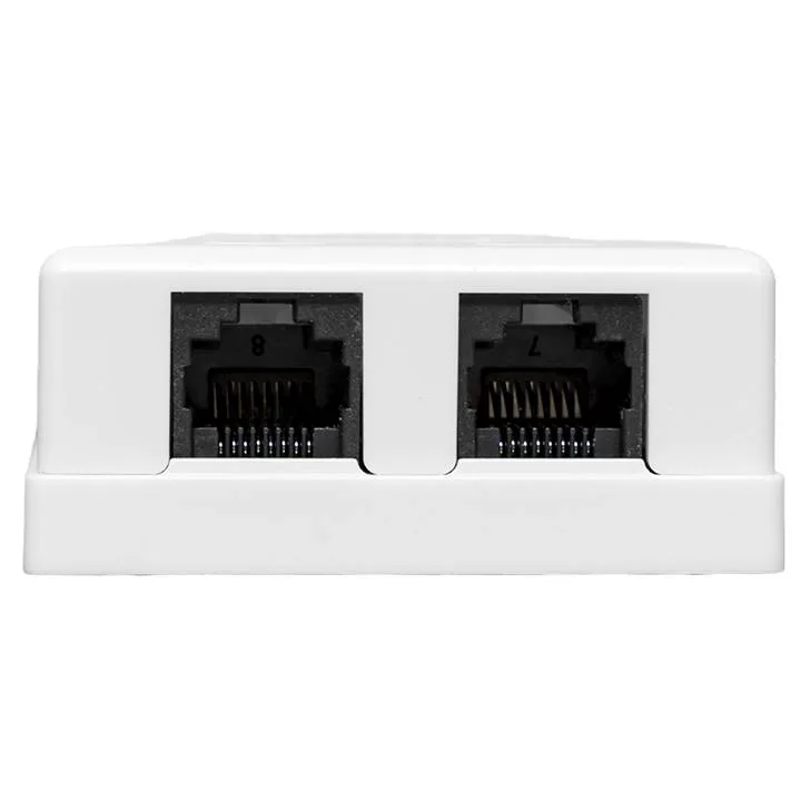 Розетка настенная TERACOM Cat.5E неэкранированная 2 порта RJ-45 Dual IDC белая Розетка настенная TERACOM Cat.5E неэкранированная 2 порта RJ-45 Dual IDC белая