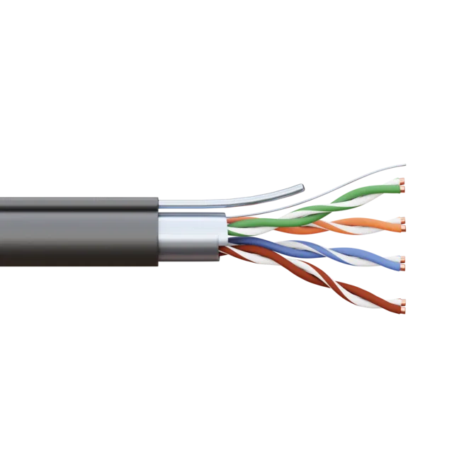 Кабель витая пара TERACOM PRO Cat.5E F/UTP 4 пары solid 24AWG с тросом сталь 1,2 мм оболочка LDPE цвет черный (катушка 305м) Кабель витая пара TERACOM PRO Cat.5E F/UTP 4 пары solid 24AWG с тросом сталь 1,2 мм оболочка LDPE цвет черный (катушка 305м)