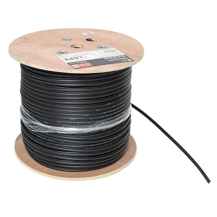 Кабель витая пара TERACOM PRO Cat.5E F/UTP 4 пары solid 24AWG с тросом сталь 1,2 мм оболочка LDPE цвет черный (катушка 305м) Кабель витая пара TERACOM PRO Cat.5E F/UTP 4 пары solid 24AWG с тросом сталь 1,2 мм оболочка LDPE цвет черный (катушка 305м)