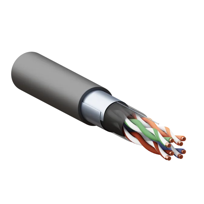 Кабель витая пара TERACOM PRO Cat.5E F/UTP 4 пары solid внешний 24AWG оболочка LDPE цвет черный (упак. 305м) Кабель витая пара TERACOM PRO Cat.5E F/UTP 4 пары solid внешний 24AWG оболочка LDPE цвет черный (упак. 305м)