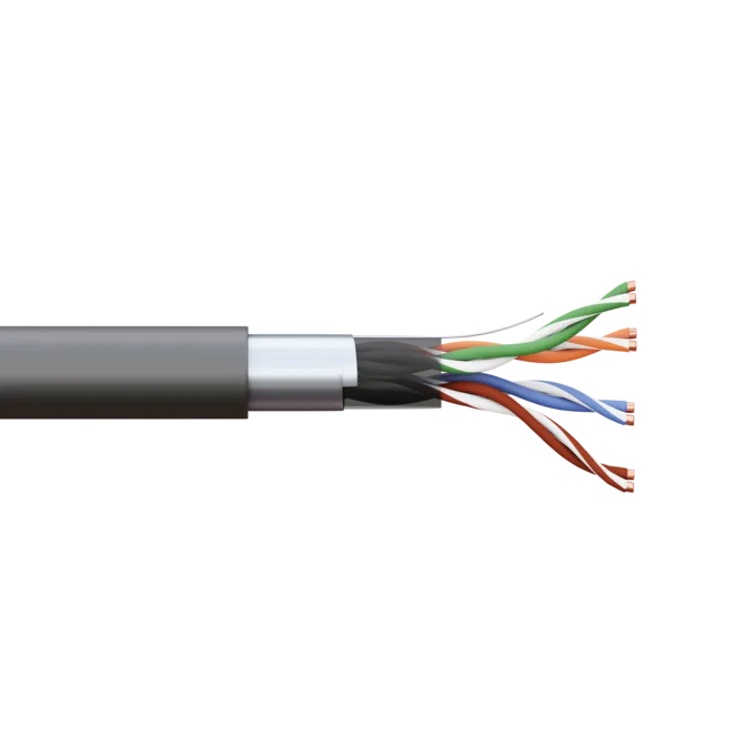 Кабель витая пара TERACOM PRO Cat.5E F/UTP 4 пары solid внешний 24AWG оболочка LDPE цвет черный (упак. 305м) Кабель витая пара TERACOM PRO Cat.5E F/UTP 4 пары solid внешний 24AWG оболочка LDPE цвет черный (упак. 305м)