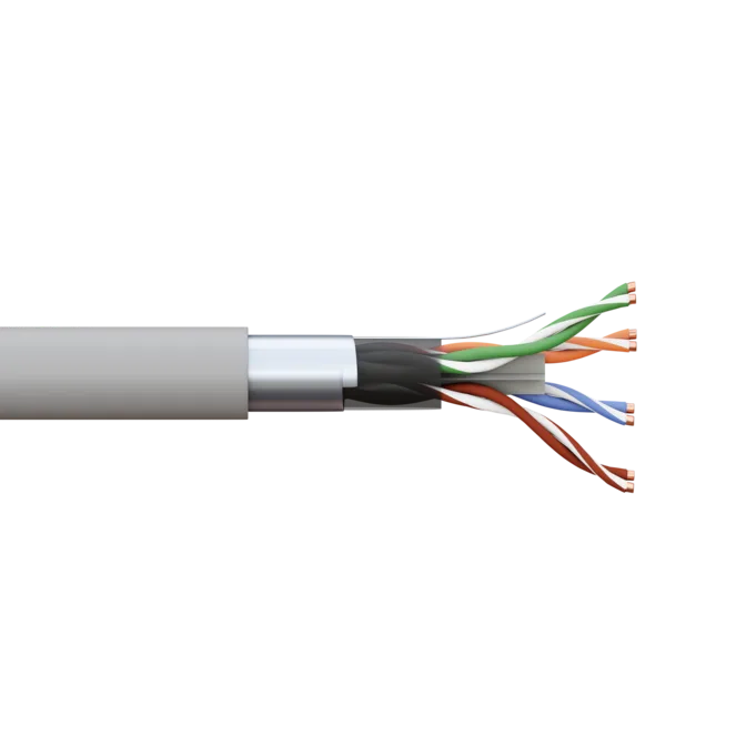 Кабель витая пара TERACOM PRO Cat.6 F/UTP 4 пары solid 23AWG оболочка LSZH нг(А)-HF цвет серый (упак. 305м) Кабель витая пара TERACOM PRO Cat.6 F/UTP 4 пары solid 23AWG оболочка LSZH нг(А)-HF цвет серый (упак. 305м)