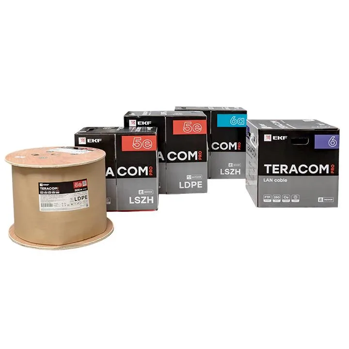 Кабель витая пара TERACOM PRO Cat.6 F/UTP 4 пары solid 23AWG оболочка LSZH нг(А)-HF цвет серый (упак. 305м) Кабель витая пара TERACOM PRO Cat.6 F/UTP 4 пары solid 23AWG оболочка LSZH нг(А)-HF цвет серый (упак. 305м)