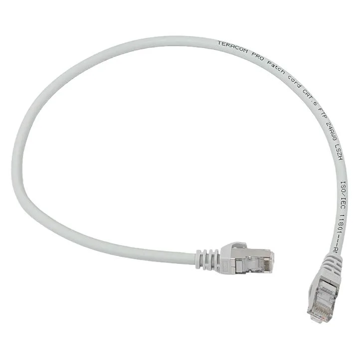 Патч-корд TERACOM PRO Cat.6 экранированный FTP оболочка LSZH серый (0,5м) Патч-корд TERACOM PRO Cat.6 экранированный FTP оболочка LSZH серый (0,5м)