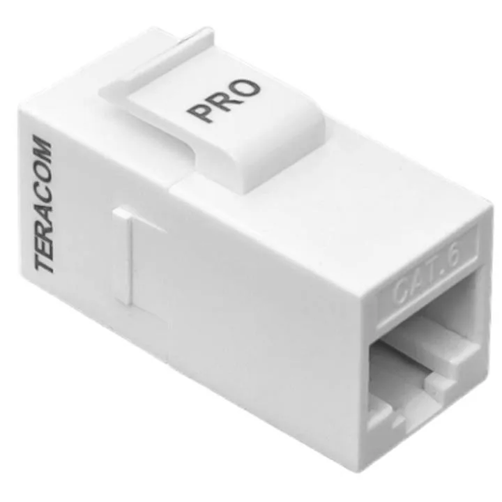 Адаптер проходной TERACOM PRO Cat.6 неэкранированный RJ45-RJ45 тип Keystone белый Адаптер проходной TERACOM PRO Cat.6 неэкранированный RJ45-RJ45 тип Keystone белый