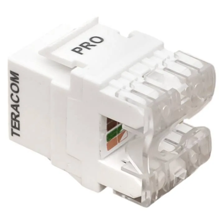 Модуль Keystone TERACOM PRO Cat.6 RJ-45 неэкранированный 110 IDC 180 градусов белый Модуль Keystone TERACOM PRO Cat.6 RJ-45 неэкранированный 110 IDC 180 градусов белый