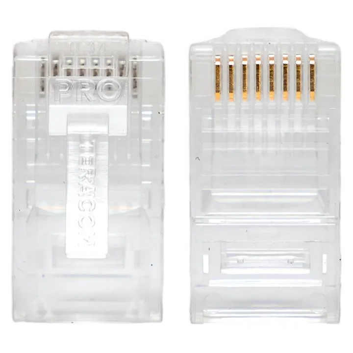 Коннектор RJ-45 TERACOM PRO неэкранированный 8P8C 30мкд Cat.5E универсальный (упак.10шт) Коннектор RJ-45 TERACOM PRO неэкранированный 8P8C 30мкд Cat.5E универсальный (упак.10шт)