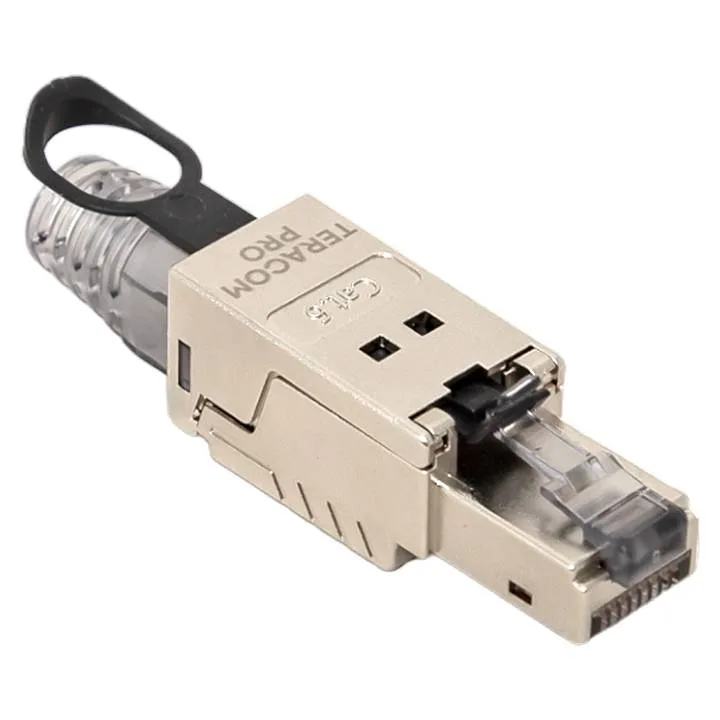 Коннектор TERACOM PRO полевой заделки RJ-45 (8P8C) экранированный STP для кабеля Cat.6A Коннектор TERACOM PRO полевой заделки RJ-45 (8P8C) экранированный STP для кабеля Cat.6A