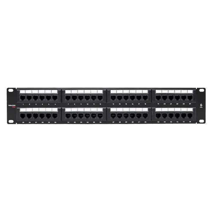 Патч-панель TERACOM PRO 19'' Cat.6 2U неэкранированная UTP 48 портов RJ-45 Dual IDC Патч-панель TERACOM PRO 19'' Cat.6 2U неэкранированная UTP 48 портов RJ-45 Dual IDC