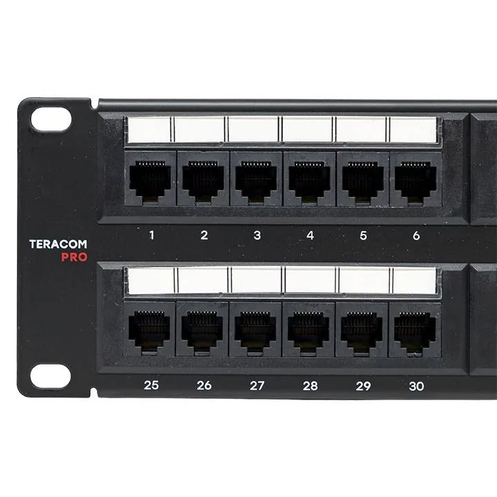 Патч-панель TERACOM PRO 19'' Cat.6 2U неэкранированная UTP 48 портов RJ-45 Dual IDC Патч-панель TERACOM PRO 19'' Cat.6 2U неэкранированная UTP 48 портов RJ-45 Dual IDC