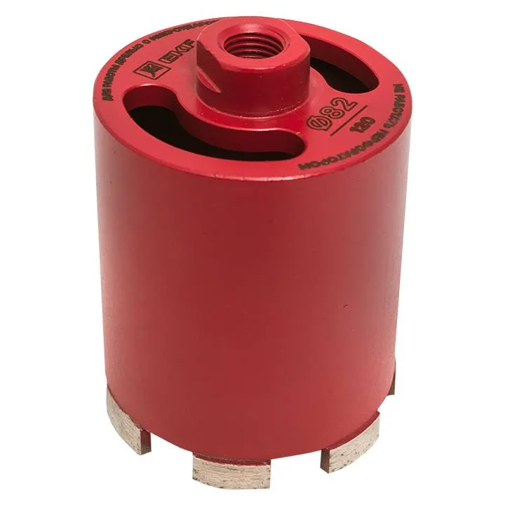 Коронка алмазная (верхнее пылеудаление) DCH-82/120MHS (120мм) Micro Hit Laser M16 EKF Professional Коронка алмазная (верхнее пылеудаление) DCH-82/120MHS (120мм) Micro Hit Laser M16 EKF Professional