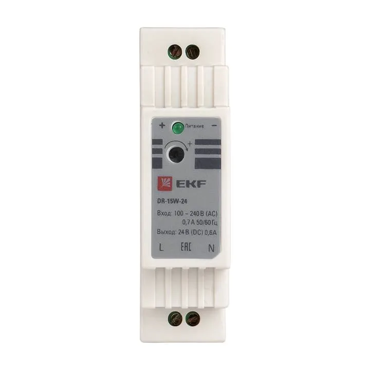 Блок питания 24В DR-15W-24 EKF PROxima Блок питания 24В DR-15W-24 EKF PROxima