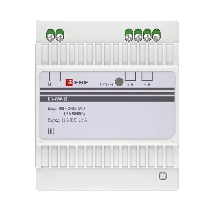 Блок питания 12В DR-45W-12 EKF PROxima Блок питания 12В DR-45W-12 EKF PROxima