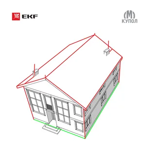 Комплект молниезащиты частного дома габ. 15х18м EKF PROxima Комплект молниезащиты частного дома габ. 15х18м EKF PROxima