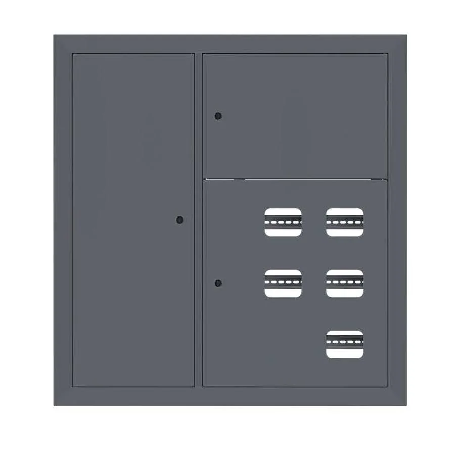 Щит этажный 5 кв. слаботочка слева RAL7024 (1000х950х150) EKF PROxima Щит этажный 5 кв. слаботочка слева RAL7024 (1000х950х150) EKF PROxima