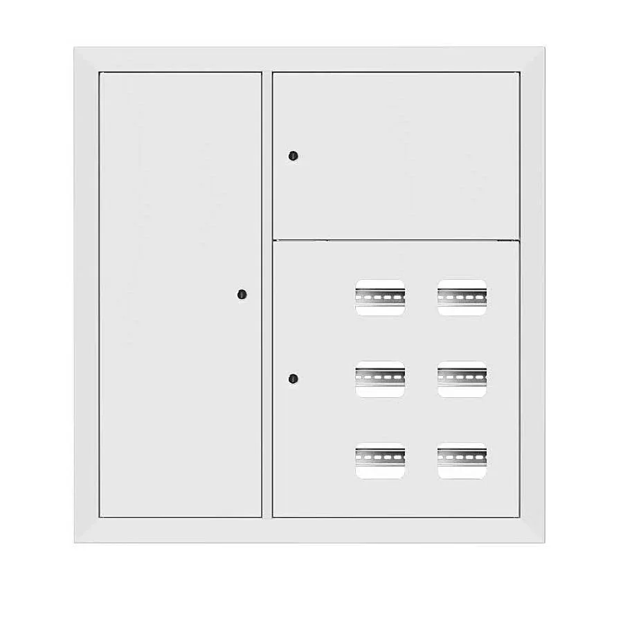 Щит этажный 6 кв. RAL9003 со слаботочным отсеком слева (1000х950х150) EKF PROxima Щит этажный 6 кв. RAL9003 со слаботочным отсеком слева (1000х950х150) EKF PROxima