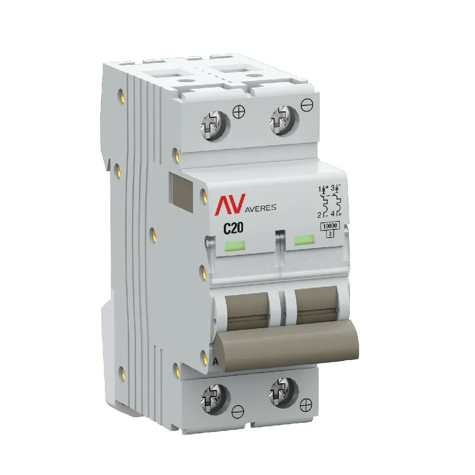 Выключатель автоматический AV-10 DC 2P 20A (C) 10kA EKF AVERES Выключатель автоматический AV-10 DC 2P 20A (C) 10kA EKF AVERES