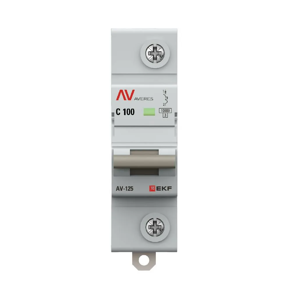 Выключатель автоматический AV-125 1P 100A (C) 10kA EKF AVERES Выключатель автоматический AV-125 1P 100A (C) 10kA EKF AVERES