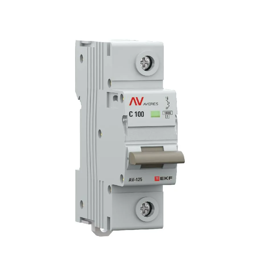 Выключатель автоматический AV-125 1P 100A (C) 10kA EKF AVERES Выключатель автоматический AV-125 1P 100A (C) 10kA EKF AVERES