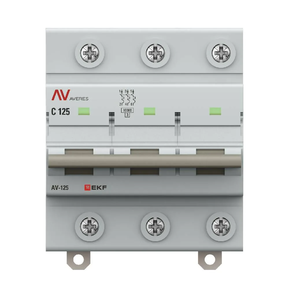 Выключатель автоматический AV-125 3P 125A (D) 10kA EKF AVERES Выключатель автоматический AV-125 3P 125A (D) 10kA EKF AVERES