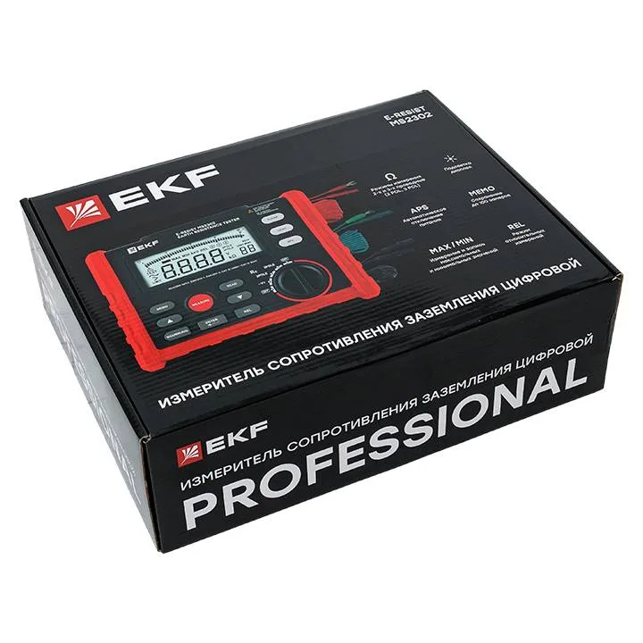 Измеритель сопротивления заземления цифровой E-Resist MS2302 EKF Professional Измеритель сопротивления заземления цифровой E-Resist MS2302 EKF Professional