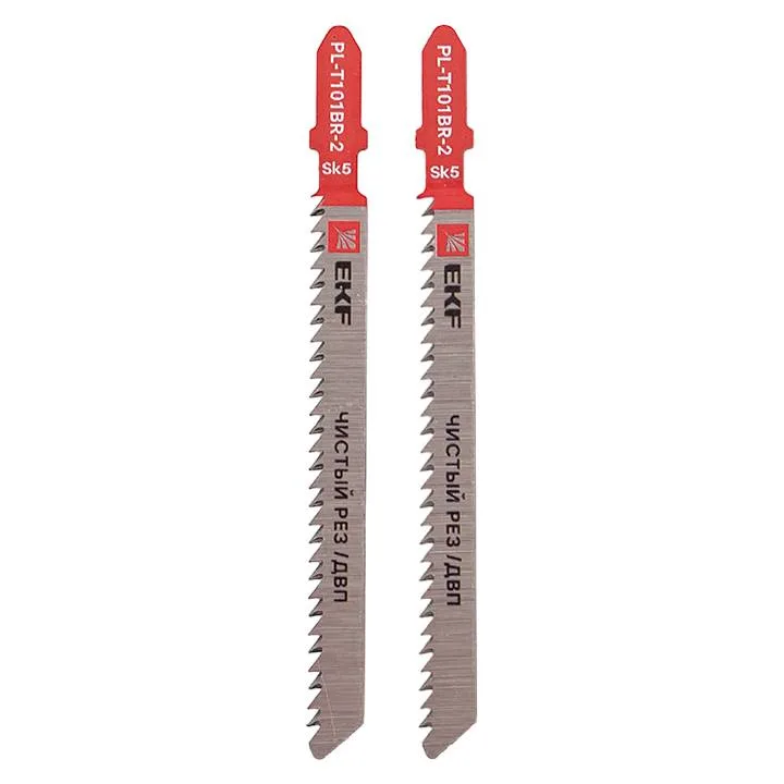 Пилки для электролобзика обратные T101BR (чистовой рез по ДВП)(SK5)(2 шт) EKF Expert Пилки для электролобзика обратные T101BR (чистовой рез по ДВП)(SK5)(2 шт) EKF Expert