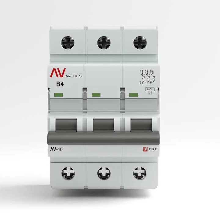 Выключатель автоматический AV-10 3P 4A (B) 10kA EKF AVERES mcb10-3-04B-av Выключатель автоматический AV-10 3P 4A (B) 10kA EKF AVERES mcb10-3-04B-av