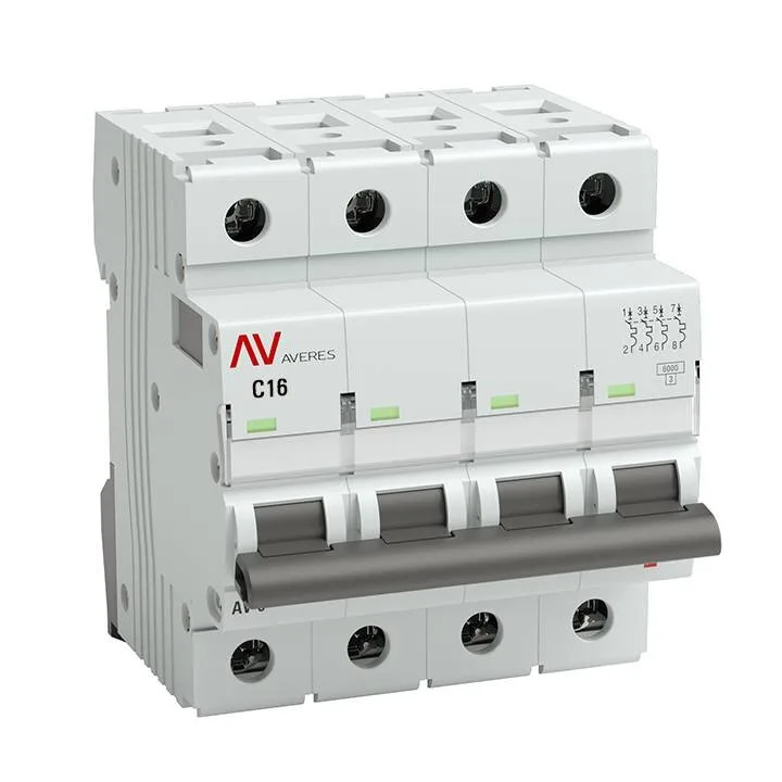 Выключатель автоматический AV-10 4P 16A (C) 10kA EKF AVERES mcb10-4-16C-av Выключатель автоматический AV-10 4P 16A (C) 10kA EKF AVERES mcb10-4-16C-av