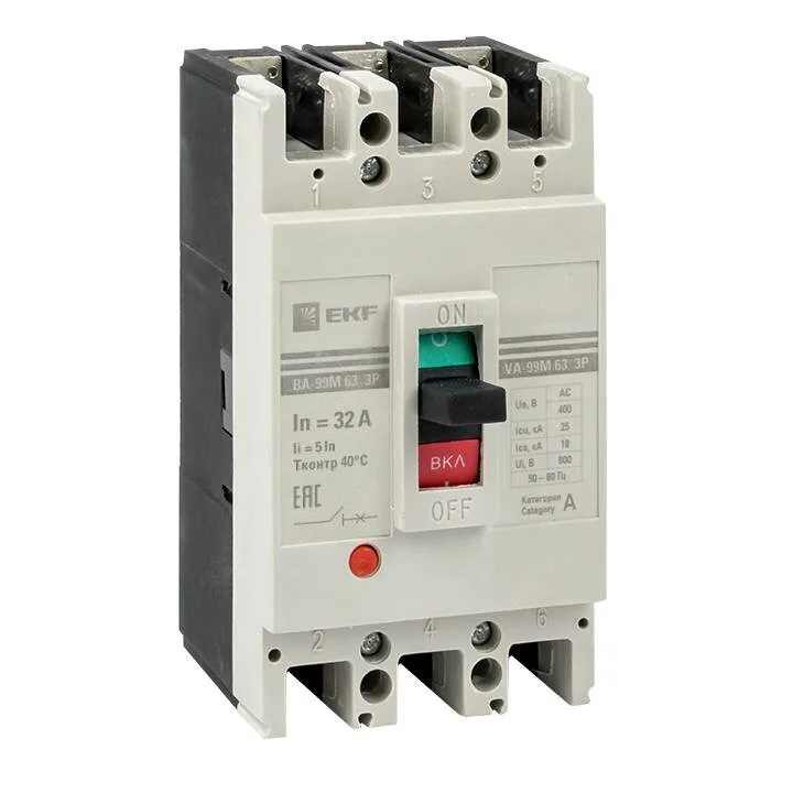 Выключатель автоматический ВА-99М 63/63А 4P 5In 25кА EKF PROxima Выключатель автоматический ВА-99М 63/63А 4P 5In 25кА EKF PROxima