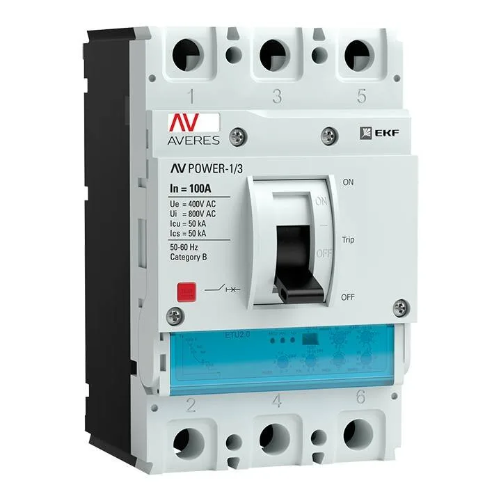 Автоматический выключатель AV POWER-1/3 100А 50kA ETU2.2 Автоматический выключатель AV POWER-1/3 100А 50kA ETU2.2