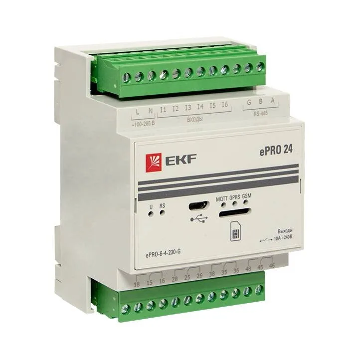 Контроллер базовый ePRO 24 удаленного управления 6вх4вых 230В GSM EKF PROxima