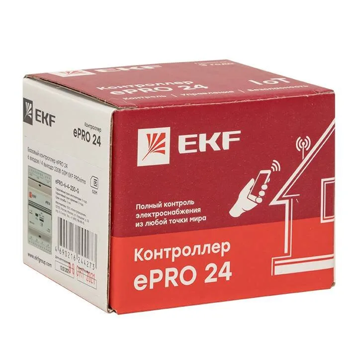 Контроллер базовый ePRO 24 удаленного управления 6вх4вых 230В GSM EKF PROxima