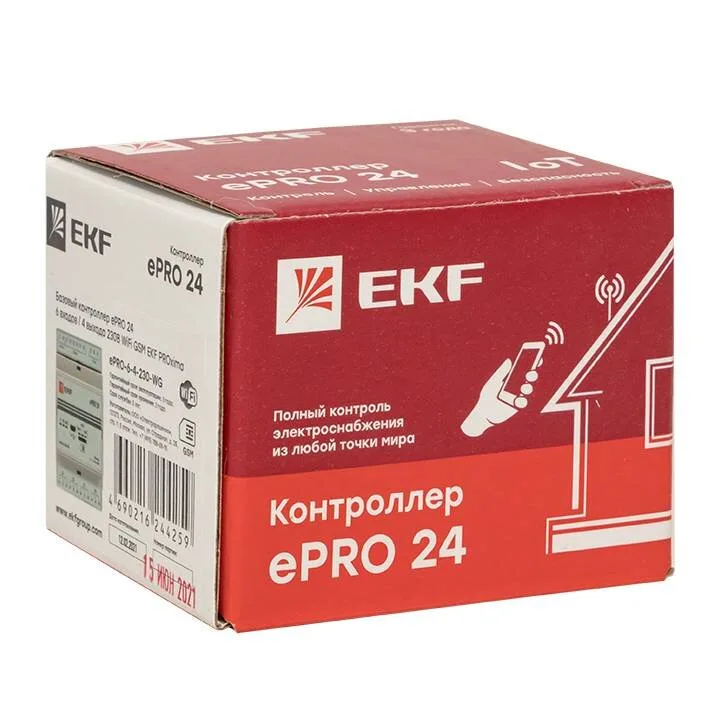 Контроллер базовый ePRO 24 удаленного управления 6вх4вых 230В WiFi GSM EKF PROxima