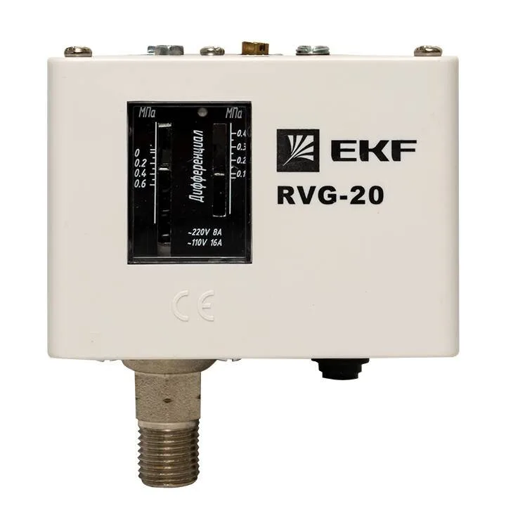 Реле избыточного давления EKF RVG-20-0,6 (0,6 МПа) Реле избыточного давления EKF RVG-20-0,6 (0,6 МПа)