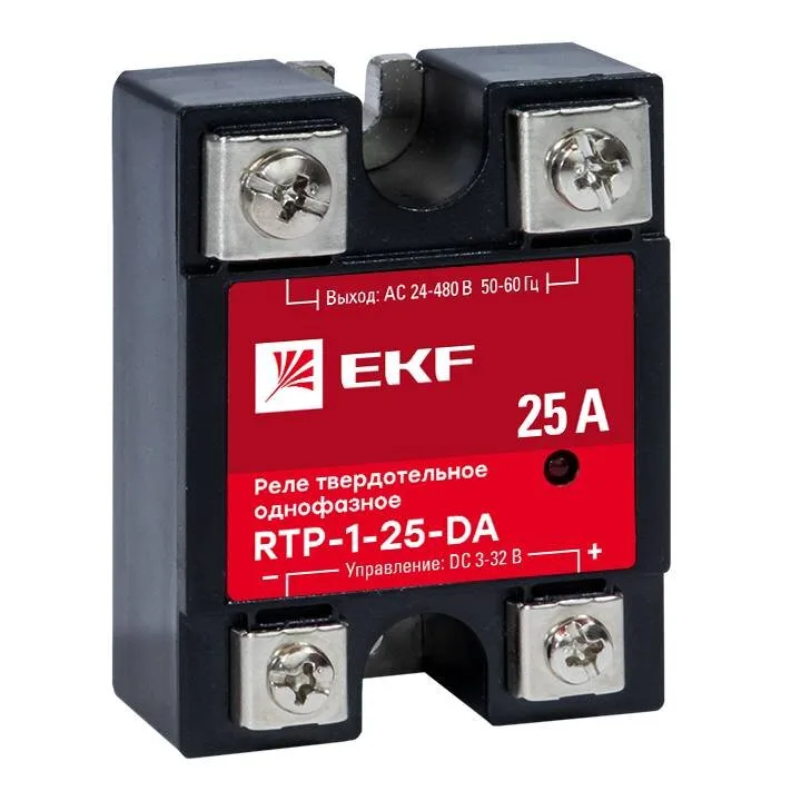 Реле твердотельное однофазное RTP-25-DA EKF PROxima Реле твердотельное однофазное RTP-25-DA EKF PROxima
