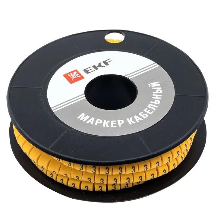 Маркер кабельный 1,5 мм2 3 (1000 шт.) (ЕС-0) EKF PROxima Маркер кабельный 1,5 мм2 3 (1000 шт.) (ЕС-0) EKF PROxima