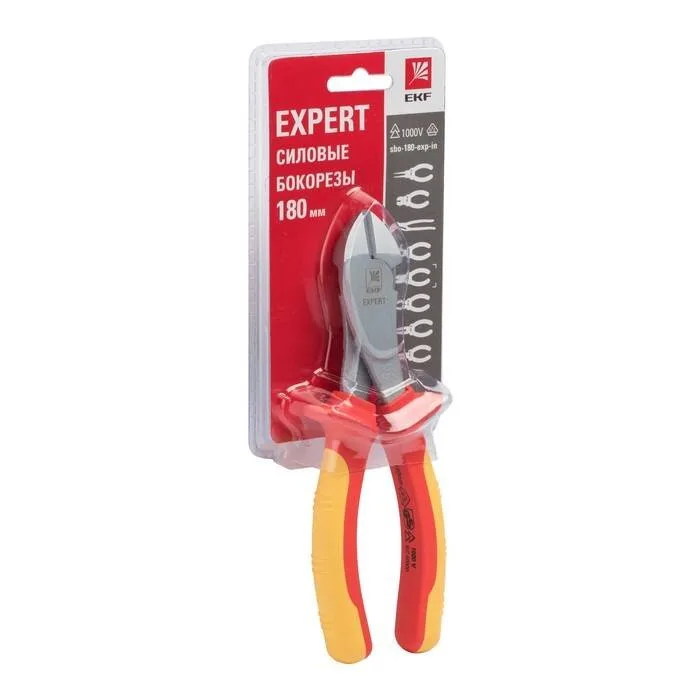 Силовые бокорезы Expert 180 мм 1000В EKF PROxima Силовые бокорезы Expert 180 мм 1000В EKF PROxima