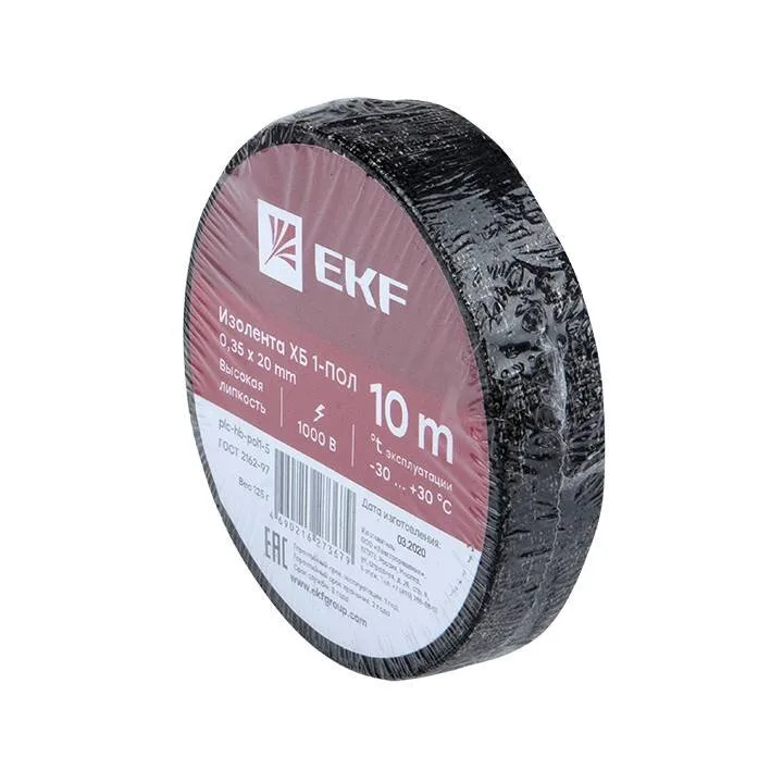 Изолента ХБ 1-ПОЛ 20мм/10м (125г) EKF PROxima Изолента ХБ 1-ПОЛ 20мм/10м (125г) EKF PROxima