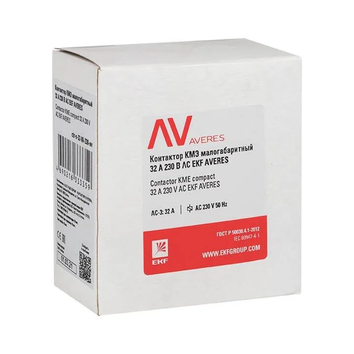 Контактор КМЭ 32А 400В АС EKF AVERES Контактор КМЭ 32А 400В АС EKF AVERES