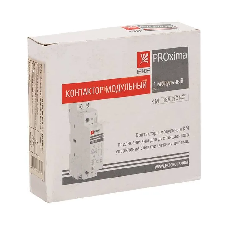 Контактор модульный КМ РУ 25А 1NO+1NC (1 мод.) EKF PROxima Контактор модульный КМ РУ 25А 1NO+1NC (1 мод.) EKF PROxima