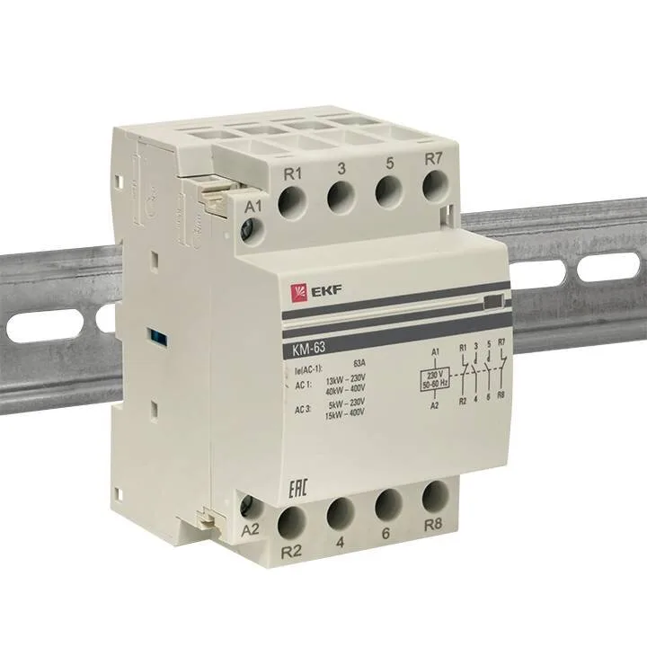 Контактор модульный КМ 63А 2NО+2NC (3 мод.) EKF PROxima Контактор модульный КМ 63А 2NО+2NC (3 мод.) EKF PROxima
