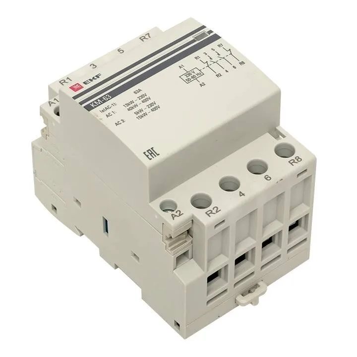 Контактор модульный КМ 63А 2NО+2NC (3 мод.) EKF PROxima Контактор модульный КМ 63А 2NО+2NC (3 мод.) EKF PROxima